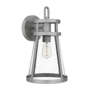 Barber 1-Light Outdoor Lantern in Antique Brushed Aluminum