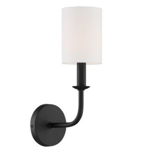 Crystorama Bailey Wall Sconce in Matte Black