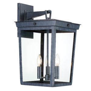 Crystorama Belmont 3 Light Outdoor Wall Light in Graphite