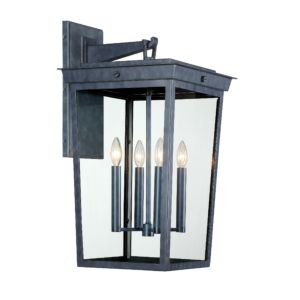 Crystorama Belmont 4 Light Outdoor Wall Light in Graphite