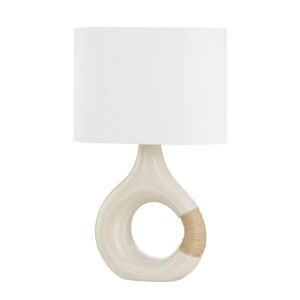 Mindy 1-Light Table Lamp in Aged Brass