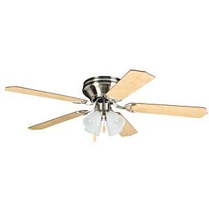 Craftmade 52 Inch Brilliante Flush Mount Ceiling Fan in Brushed Polished Nickel