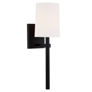 Bromley 1-Light Wall Mount in Black Forged