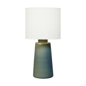 Vessel 1-Light Table Lamp in Blue Anglia Crackle