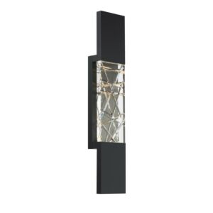 Glacier LED Outdoor Wall Sconce in Black