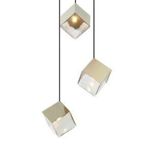Cube 3-Light Pendant in Champagne