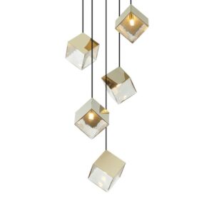 Cube 5-Light Pendant in Champagne