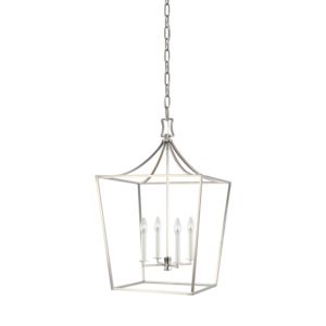 Visual Comfort Studio Southold 4-Light Chandelier in Polished Nickel by Chapman & Myers