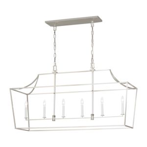 Southold 6 Light Kitchen Island Light in Polished Nickel by Chapman & Myers