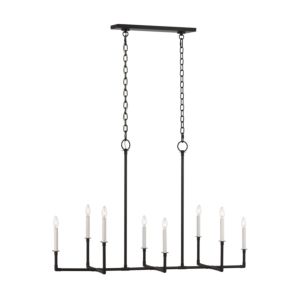 Bayview 8 Light Kitchen Island Light in Aged Iron by Chapman & Myers