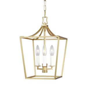 Southold 3 Light Chandelier in Burnished Brass by Chapman & Myers