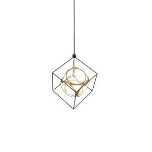  Monza LED Contemporary Chandelier in Brass