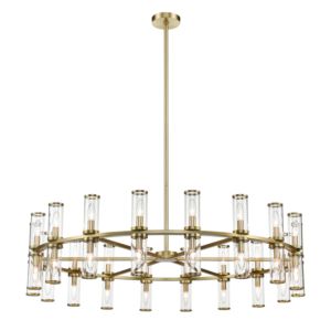 Alora Revolve 36 Light Chandelier tural Brass And Clear Glass