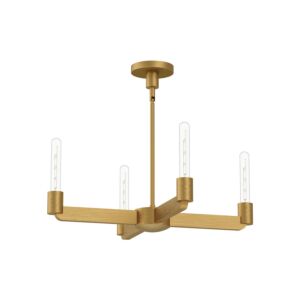 Claire 4-Light Chandelier in Aged Gold