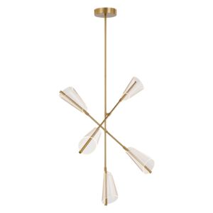 Mulberry LED Chandelier in Brushed Gold