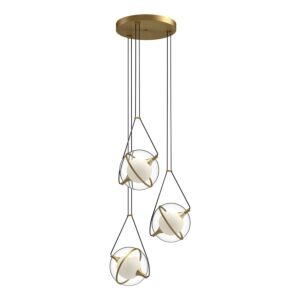 Aries LED Chandelier in Brushed Gold