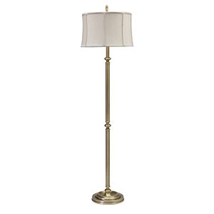 Coach 1-Light Floor Lamp in Antique Brass