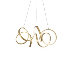  Synergy LED Contemporary Chandelier in Brass
