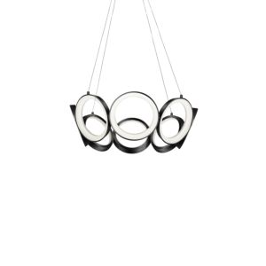  Oros LED Contemporary Chandelier in Black
