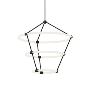  Santino LED Contemporary Chandelier in Black
