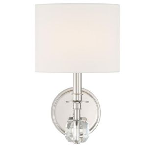 Crystorama Chimes 10 Inch Wall Sconce in Polished Nickel