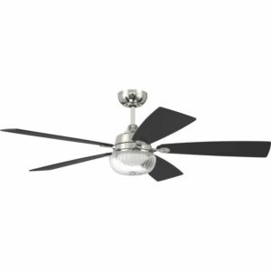 Craftmade Chandler 1-Light Ceiling Fan with Blades Included in Polished Nickel
