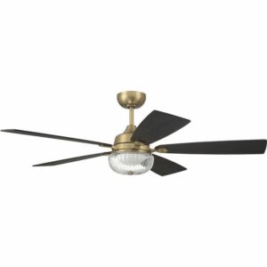 Craftmade Chandler 1-Light Ceiling Fan with Blades Included in Satin Brass