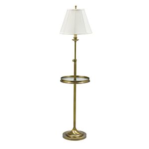 Club 1-Light Floor Lamp in Antique Brass