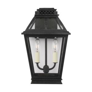 Falmouth 2 Light Outdoor Wall Light in Dark Weathered Zinc by Chapman & Myers
