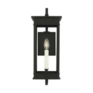 Cupertino 1-Light Outdoor Wall Sconce in Textured Black