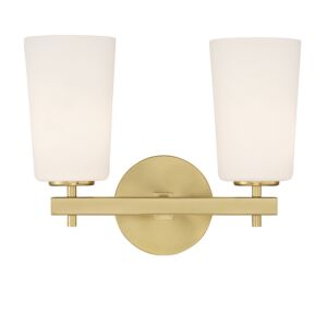 Colton 2-Light Wall Mount in Aged Brass