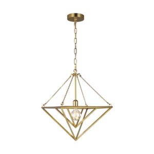 Carat Pendant Light in Burnished Brass by Chapman & Myers