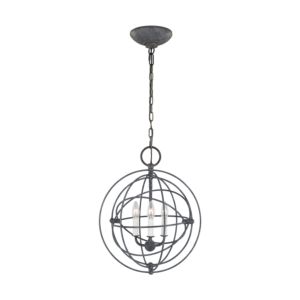 Bayberry 3 Light Pendant Light in Weathered Galvanized by Chapman & Myers