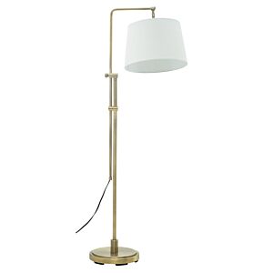 Crown Point 1-Light Floor Lamp in Antique Brass