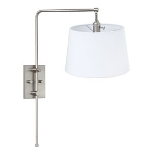 House of Troy Crown Point 18 Inch Wall Swing Lamp in Satin Nickel