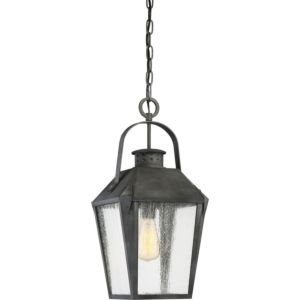 Quoizel Carriage 10 Inch Outdoor Hanging Light in Mottled Black