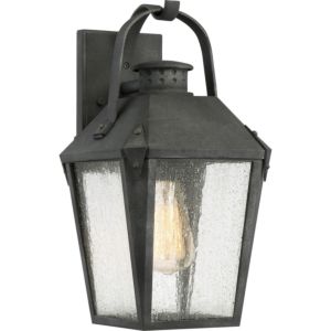 Quoizel Carriage 8 Inch Outdoor Wall Light in Mottled Black