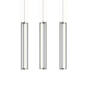 Cass LED Linear Pendant in Satin Nickel