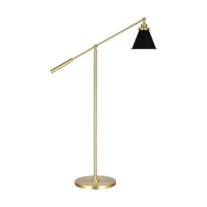 Wellfleet Table Lamp in Midnight Black And Burnished Brass by Chapman & Myers