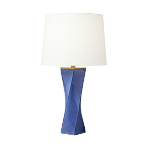Lagos 1-Light Table Lamp in Frosted Blue