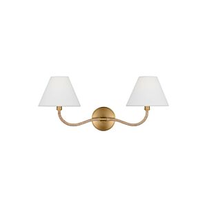 Laguna 2-Light Wall Sconce in Burnished Brass