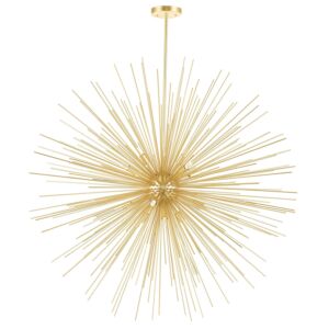 CWI Savannah 14 Light Chandelier With Gold Leaf Finish