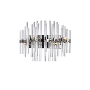 CWI Miroir 4 Light Vanity Light With Polished Nickel Finish