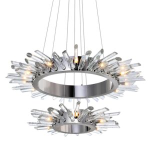 CWI Thorns 18 Light Chandelier With Polished Nickel Finish