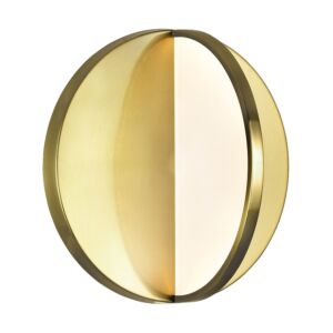CWI Tranche LED Sconce With Brushed Brass Finish