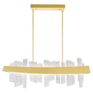 CWI Guadiana 39 in LED Satin Gold Chandelier