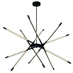 CWI Oskil LED Integrated Chandelier With Black Finish