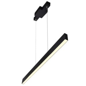 CWI Pienza 47 in LED Integrated Black Chandelier