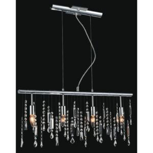 CWI Janine 4 Light Down Chandelier With Chrome Finish