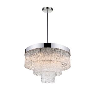 CWI Carlotta 9 Light Down Chandelier With Chrome Finish